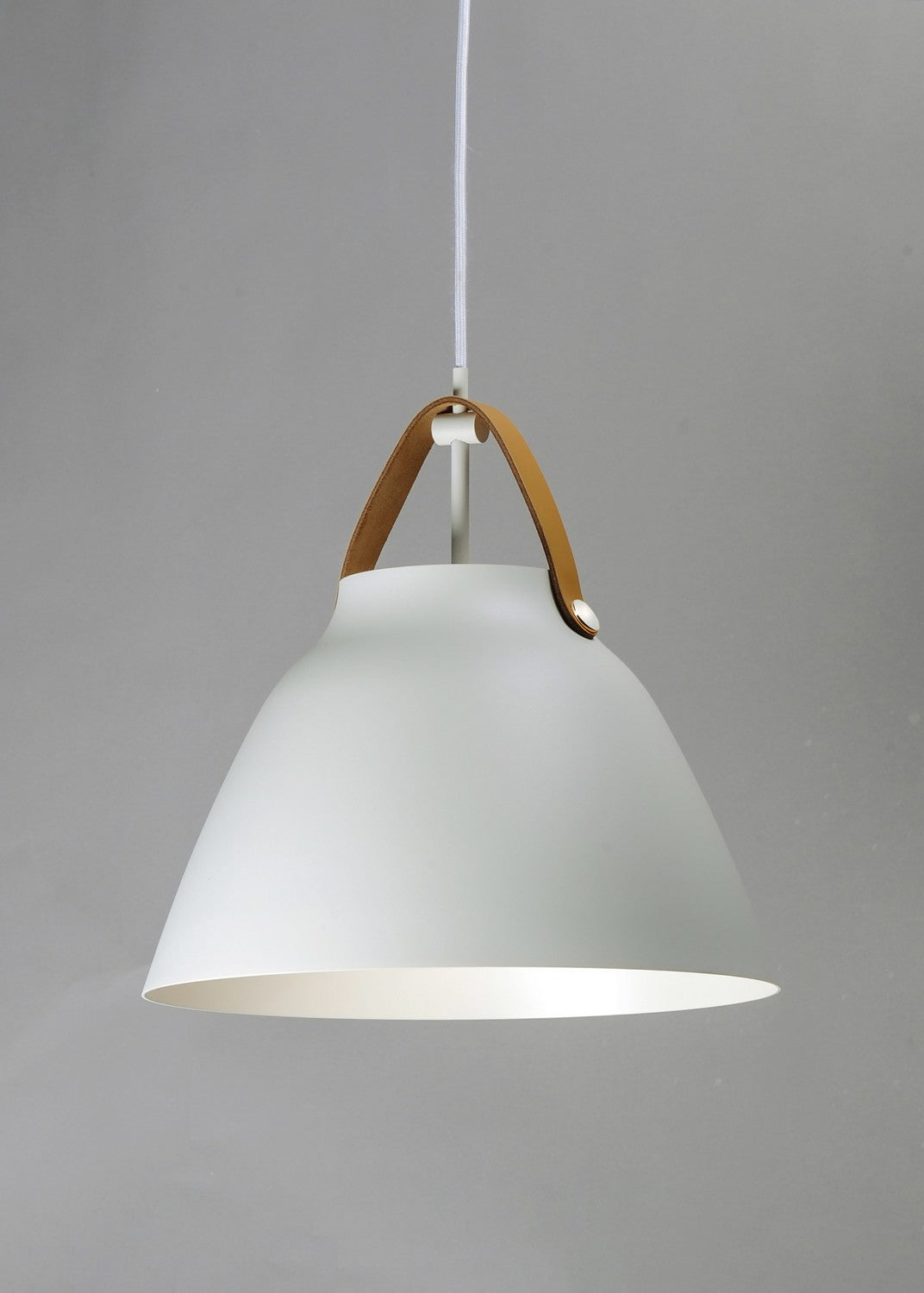 Maxim - 11356TNWT - One Light Pendant - Nordic - Tan Leather / White