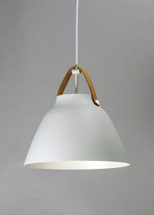 Maxim - 11356TNWT - One Light Pendant - Nordic - Tan Leather / White