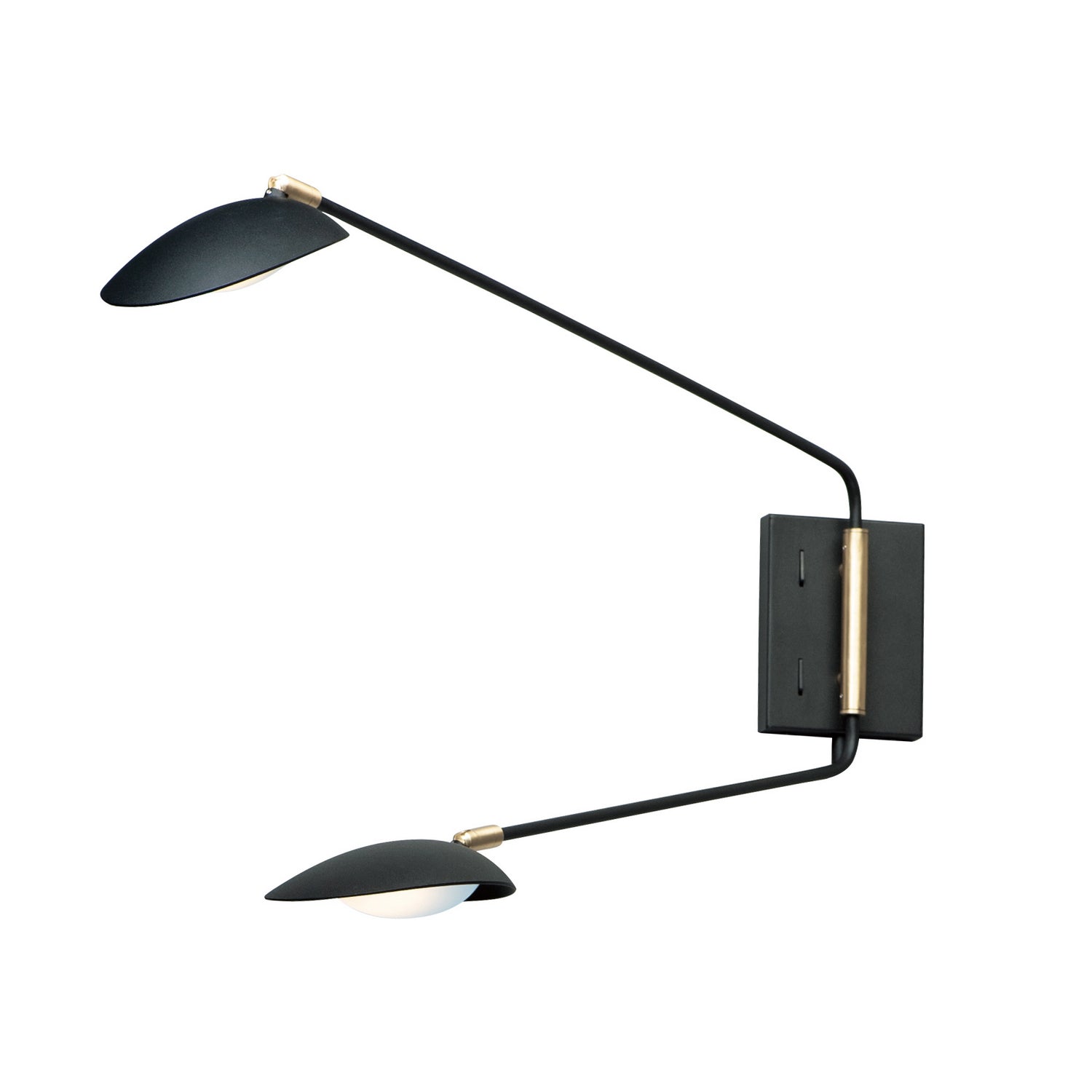 Maxim - 21692BKSBR - LED Wall Sconce - Scan - Black / Satin Brass