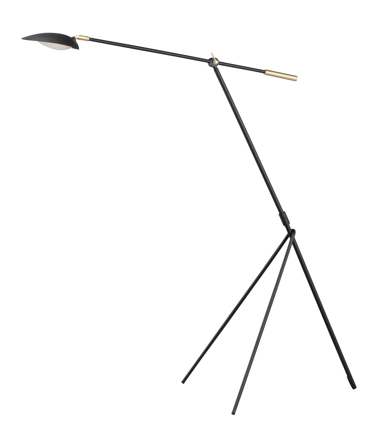 Maxim - 21694BKSBR - LED Floor Lamp - Scan - Black / Satin Brass