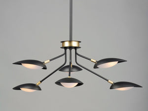 Maxim - 21696BKSBR - LED Pendant - Scan - Black / Satin Brass