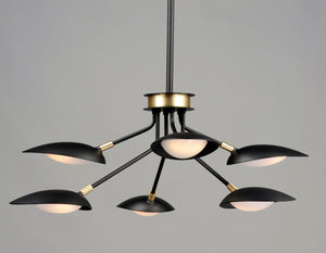 Maxim - 21696BKSBR - LED Pendant - Scan - Black / Satin Brass