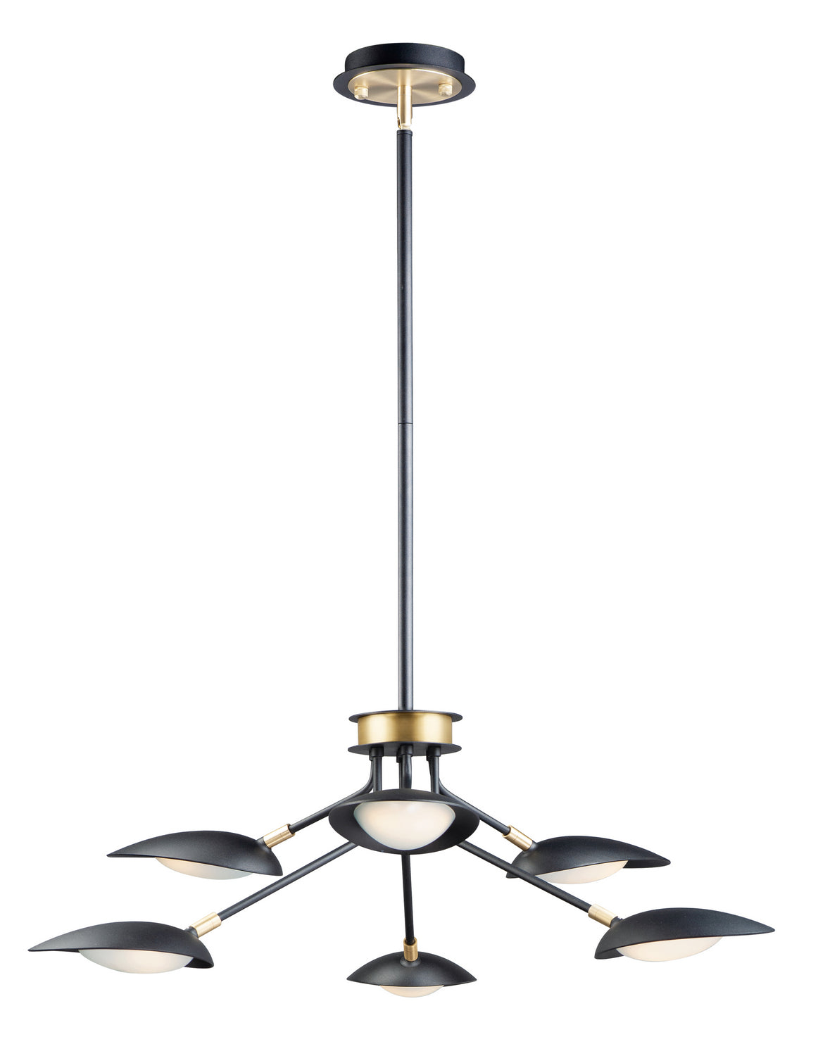 Maxim - 21696BKSBR - LED Pendant - Scan - Black / Satin Brass