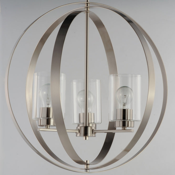 Maxim - 25254CLSN - Three Light Pendant - Sentinel - Satin Nickel