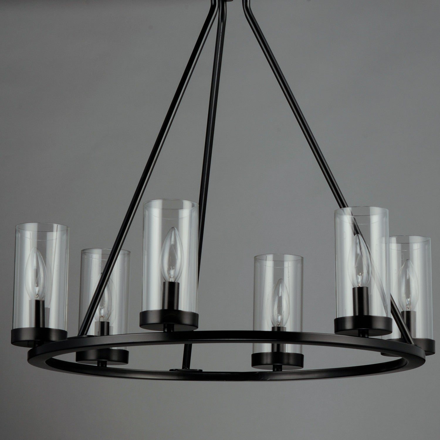 Maxim - 25255CLBK - Six Light Chandelier - Sentinel - Black