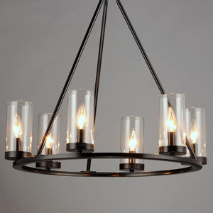 Maxim - 25255CLBK - Six Light Chandelier - Sentinel - Black