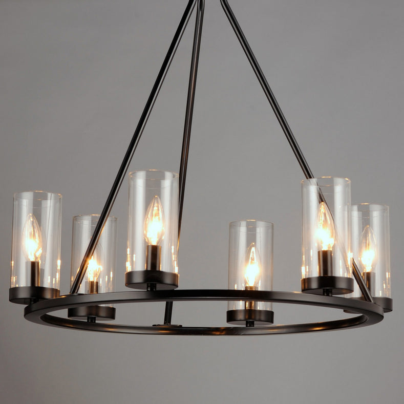 Maxim - 25255CLBK - Six Light Chandelier - Sentinel - Black