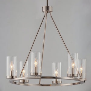 Maxim - 25255CLSN - Six Light Chandelier - Sentinel - Satin Nickel