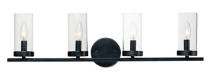 Maxim - 25258CLBK - Four Light Bath Vanity - Sentinel - Black