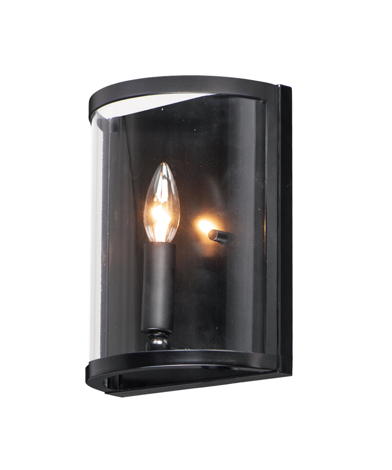 Maxim - 25259CLBK - One Light Wall Sconce - Sentinel - Black