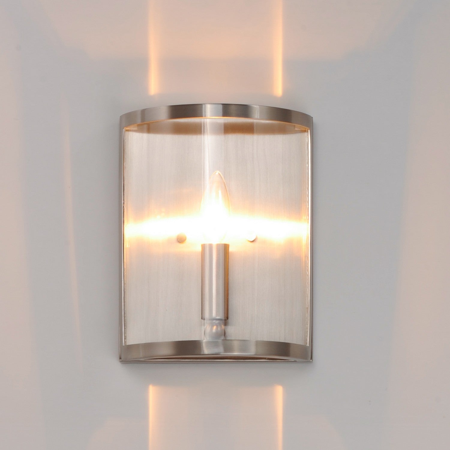 Maxim - 25259CLSN - One Light Wall Sconce - Sentinel - Satin Nickel