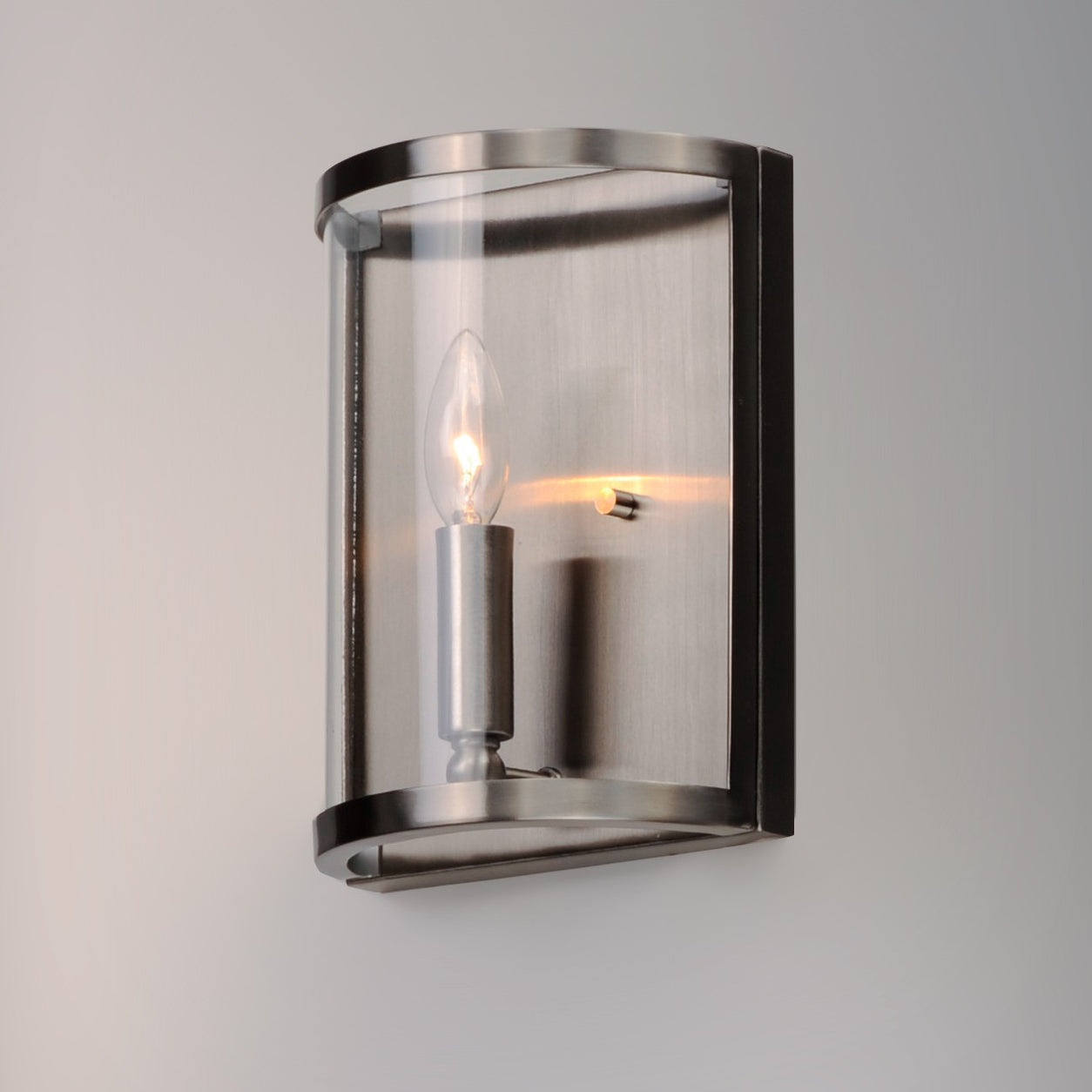 Maxim - 25259CLSN - One Light Wall Sconce - Sentinel - Satin Nickel