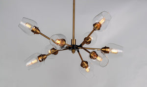 Maxim - 26345CLABBK - LED Chandelier - Savvy - Antique Brass / Black
