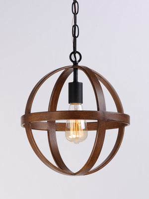 Maxim - 27571APBK - One Light Pendant - Compass - Antique Pecan / Black