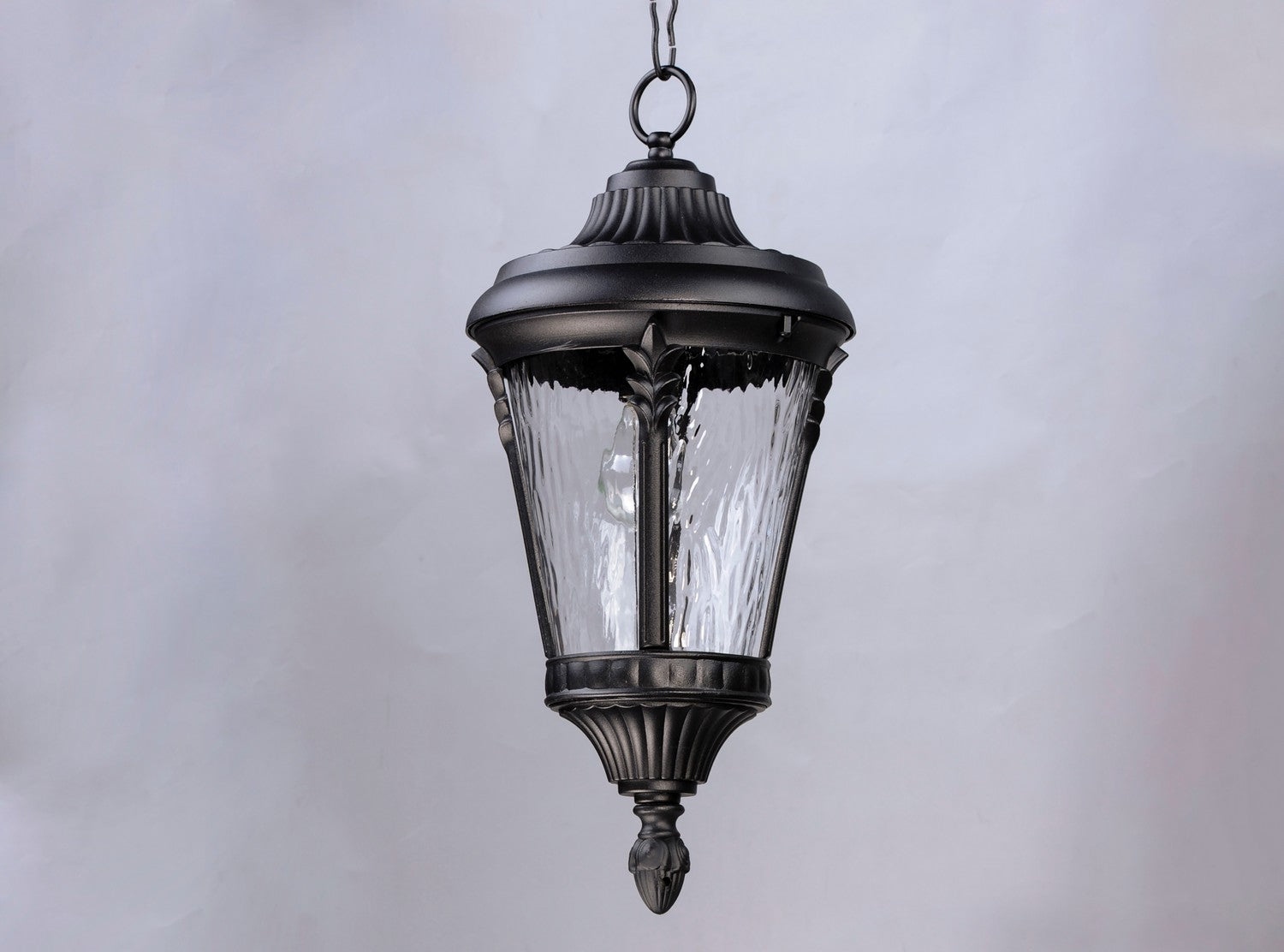 Maxim - 3058WGBK - One Light Outdoor Hanging Lantern - Sentry - Black