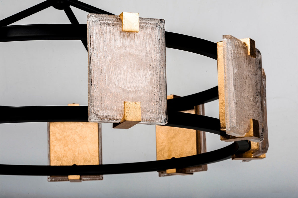 Maxim - 39535CYBKGL - LED Chandelier - Radiant - Black / Gold Leaf