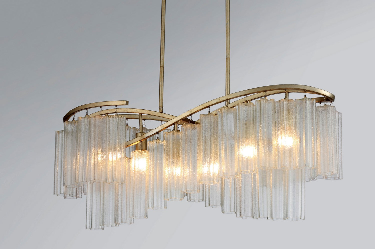 Maxim - 39579WFLGS - Six Light Linear Chandelier - Victoria - Golden Silver