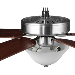 Progress Lighting - P2599-09 - 52"Ceiling Fan - Builder Fan - Brushed Nickel