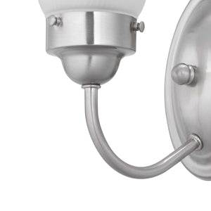 Progress Lighting - P3287-09ET - One Light Bath Bracket - Fluted Glass-Etched - Brushed Nickel