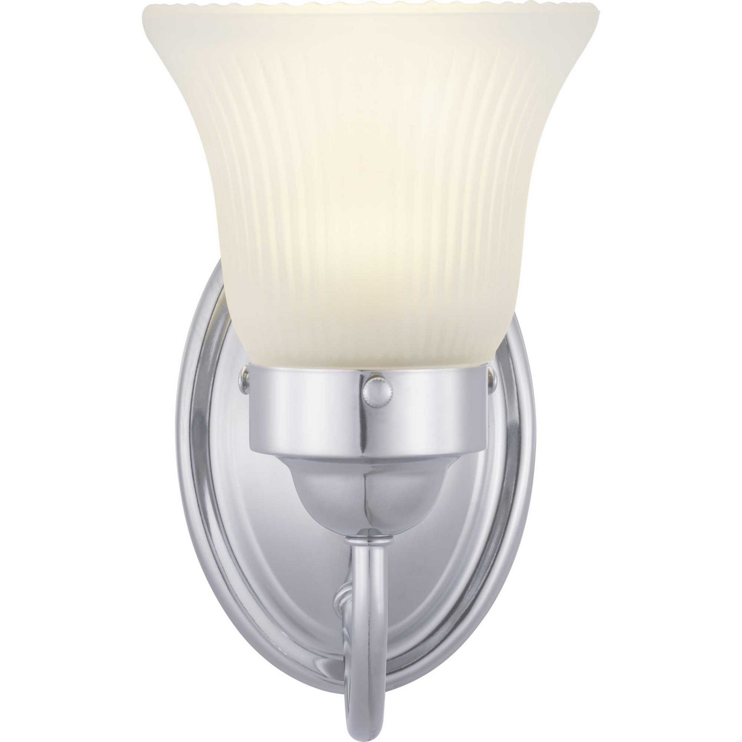 Progress Lighting - P3287-15ET - One Light Bath Bracket - Fluted Glass-Etched - Polished Chrome