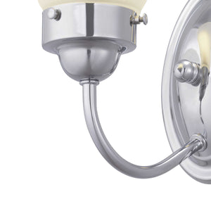 Progress Lighting - P3287-15ET - One Light Bath Bracket - Fluted Glass-Etched - Polished Chrome