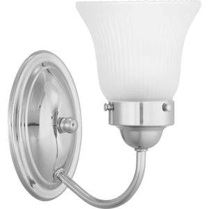 Progress Lighting - P3287-15ET - One Light Bath Bracket - Fluted Glass-Etched - Polished Chrome