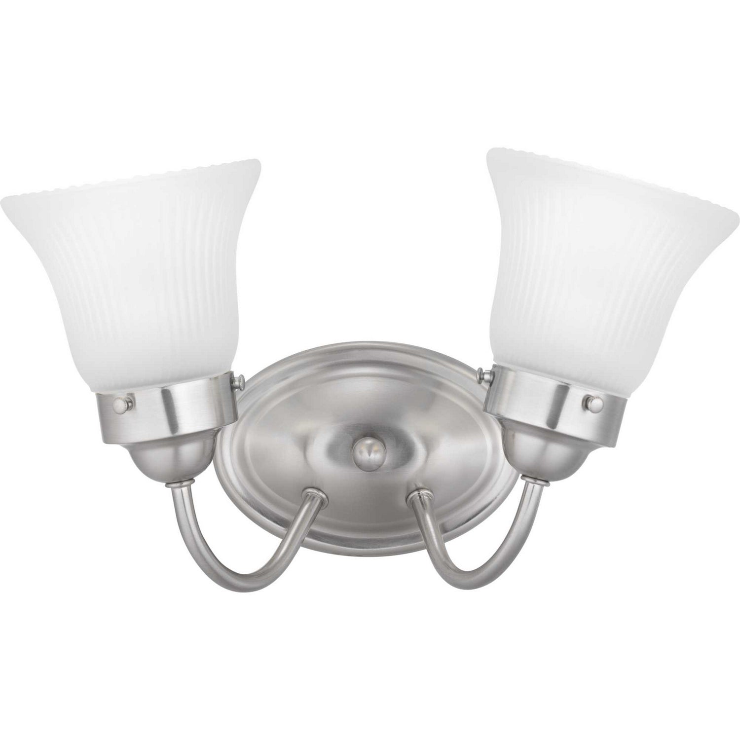 Progress Lighting - P3288-09ET - Two Light Bath Bracket - Fluted Glass-Etched - Brushed Nickel