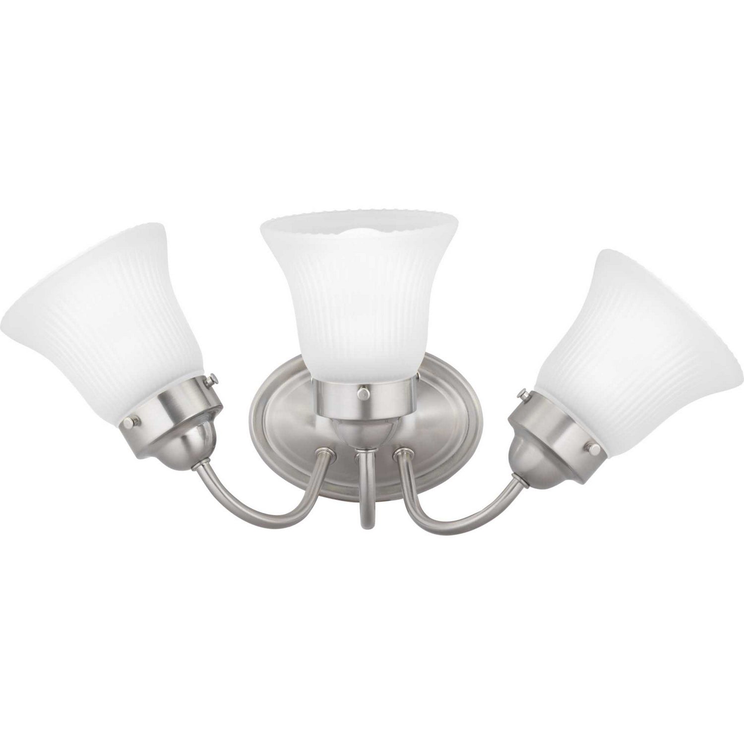 Progress Lighting - P3289-09ET - Three Light Bath Bracket - Fluted Glass-Etched - Brushed Nickel