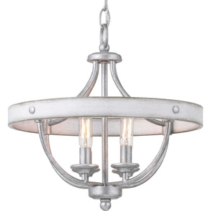 Progress Lighting - P350117-141 - Four Light Semi-Flush Convertible - Gulliver - Galvanized Finish