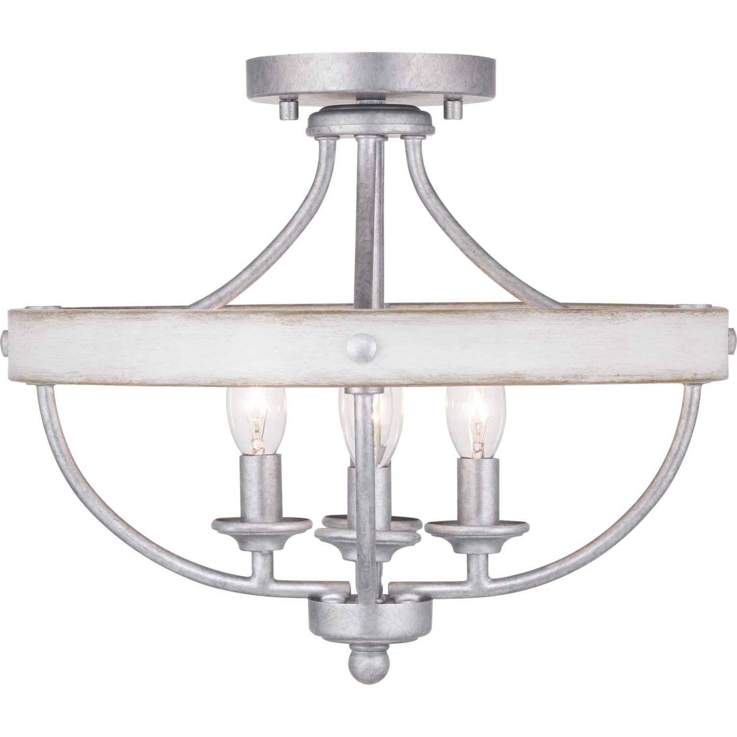 Progress Lighting - P350117-141 - Four Light Semi-Flush Convertible - Gulliver - Galvanized Finish