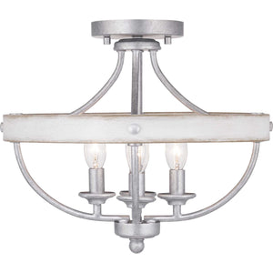 Progress Lighting - P350117-141 - Four Light Semi-Flush Convertible - Gulliver - Galvanized Finish