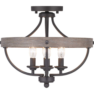 Progress Lighting - P350117-143 - Four Light Semi-Flush Convertible - Gulliver - Graphite