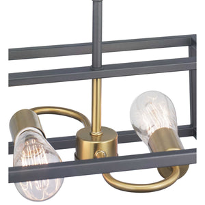 Progress Lighting - P350120-143 - Two Light Semi-Flush Convertible - Blakely - Graphite