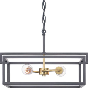 Progress Lighting - P350120-143 - Two Light Semi-Flush Convertible - Blakely - Graphite