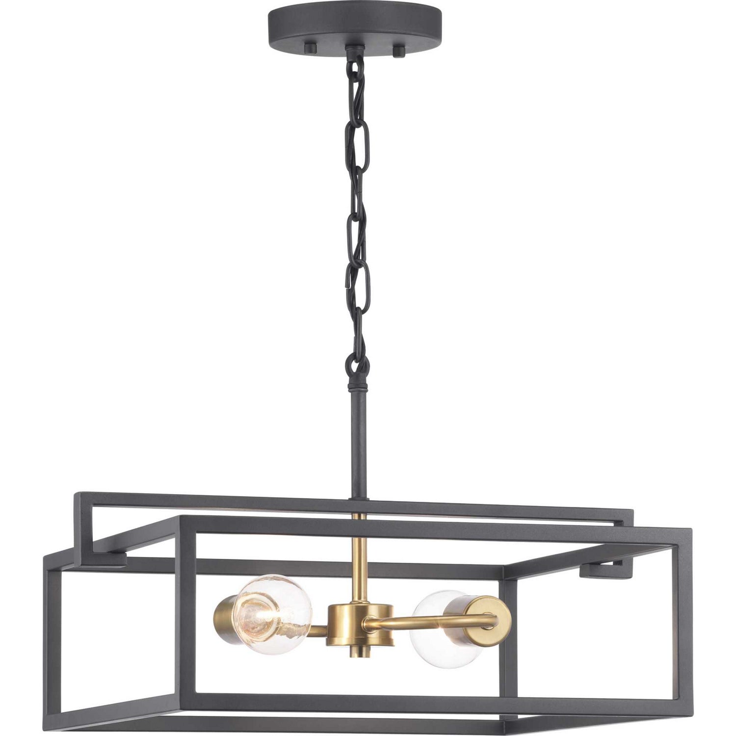 Progress Lighting - P350120-143 - Two Light Semi-Flush Convertible - Blakely - Graphite