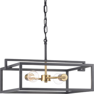 Progress Lighting - P350120-143 - Two Light Semi-Flush Convertible - Blakely - Graphite
