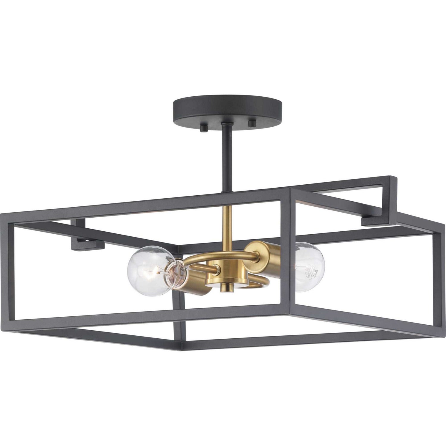 Progress Lighting - P350120-143 - Two Light Semi-Flush Convertible - Blakely - Graphite