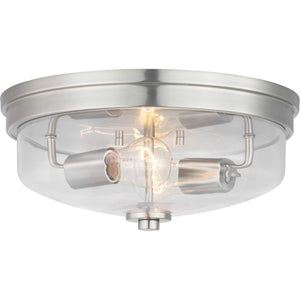 Progress Lighting - P350121-009 - Two Light Flush Mount - Blakely - Brushed Nickel