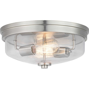 Progress Lighting - P350121-009 - Two Light Flush Mount - Blakely - Brushed Nickel