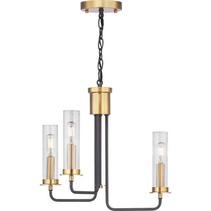 Progress Lighting - P350122-143 - Three Light Semi-Flush Convertible - Rainey - Graphite