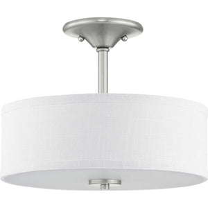 Progress Lighting - P350129-009 - Two Light Semi-Flush Mount - Inspire - Brushed Nickel