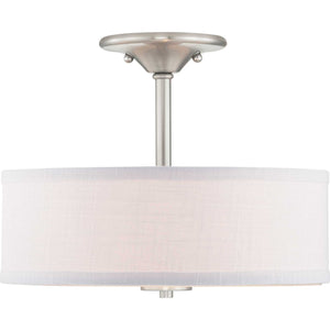 Progress Lighting - P350129-009 - Two Light Semi-Flush Mount - Inspire - Brushed Nickel