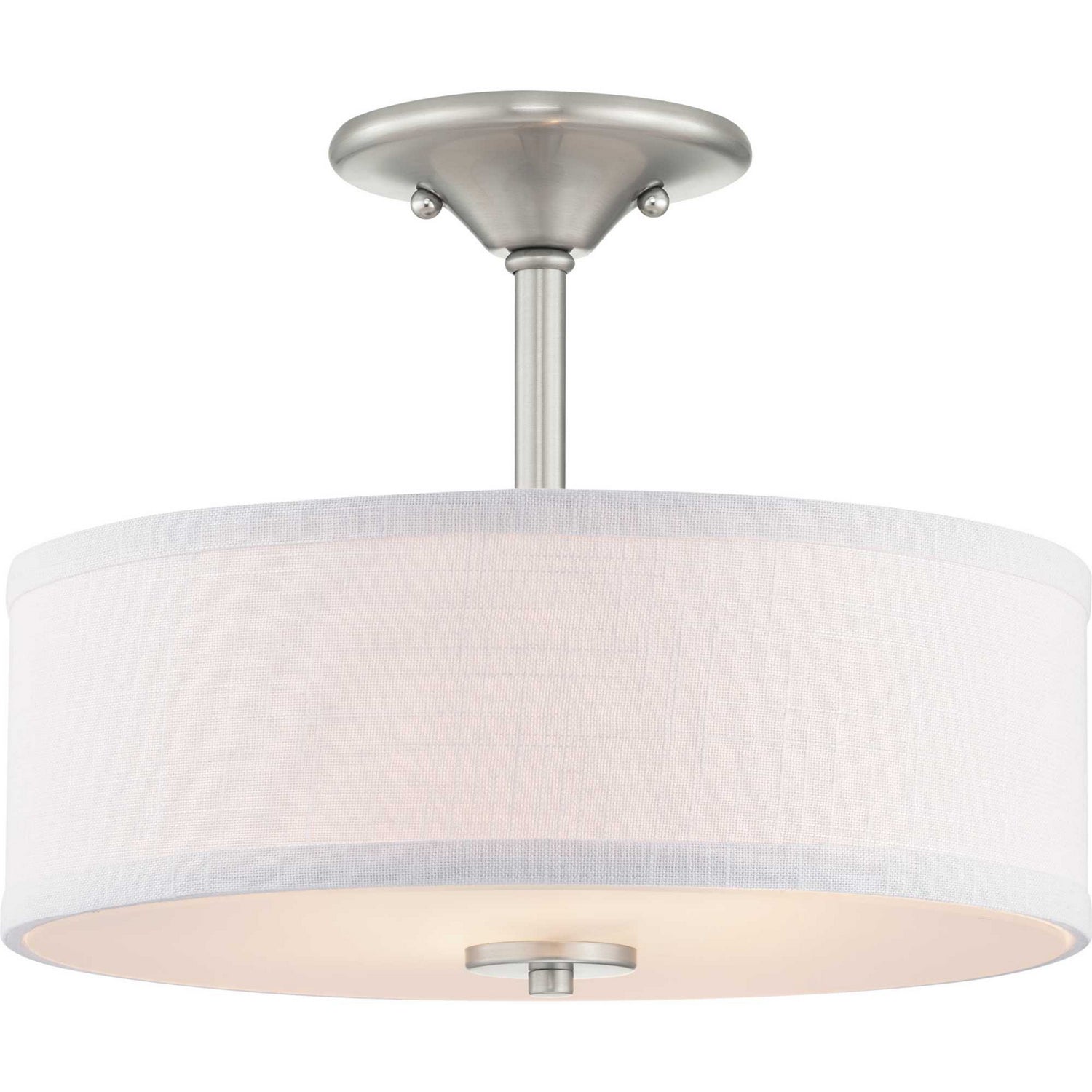 Progress Lighting - P350129-009 - Two Light Semi-Flush Mount - Inspire - Brushed Nickel