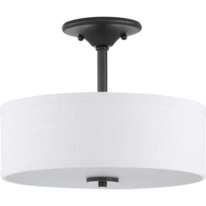 Progress Lighting - P350129-143 - Two Light Semi-Flush Mount - Inspire - Graphite