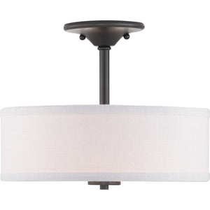 Progress Lighting - P350129-143 - Two Light Semi-Flush Mount - Inspire - Graphite