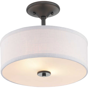 Progress Lighting - P350129-143 - Two Light Semi-Flush Mount - Inspire - Graphite