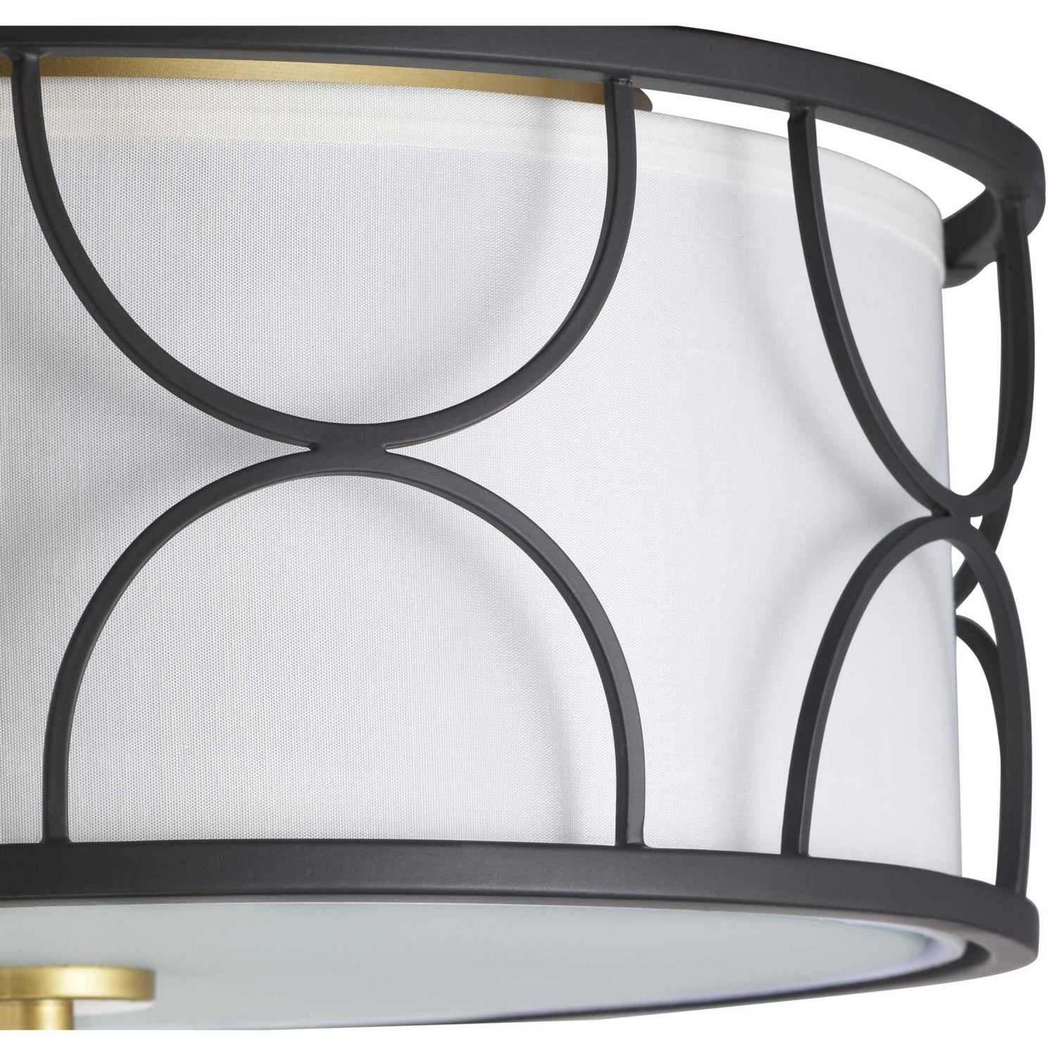 Progress Lighting - P350132-031 - Three Light Flush Mount - Landree - Black