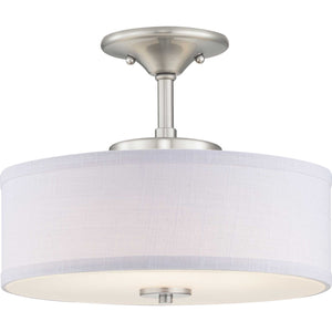 Progress Lighting - P350134-009-30 - LED Semi-Flush - Inspire Led - Brushed Nickel