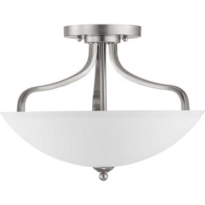 Progress Lighting - P350136-009 - Three Light Semi-Flush Mount - Laird - Brushed Nickel