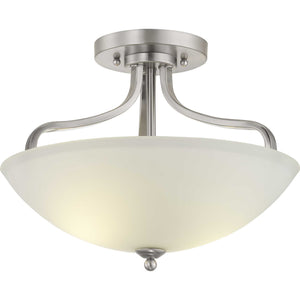 Progress Lighting - P350136-009 - Three Light Semi-Flush Mount - Laird - Brushed Nickel